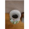Image 9 : Qty 2 Asian Baluster Vases (1 repaired) & Chinese Pottery Heated Pillow w/ Maker's Mark, Misc Sizes