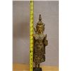 Image 7 : Thai Gilt Bronze Buddha Statue Circa 19th Century 4.5" x 21"H