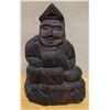 Image 1 : Carved Wooden Asian Figure 10" x 8" x 19" (cracked)