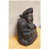 Image 3 : Carved Wooden Asian Figure 10" x 8" x 19" (cracked)