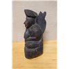Image 4 : Carved Wooden Asian Figure 10" x 8" x 19" (cracked)