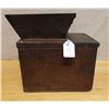 Image 1 : Wooden Japanese Temple Offering Box Collection Chest w/ Maker's Mark 12.5" x 13.5"