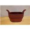 Image 6 : Chinese Wooden Dry Goods Storage Bucket w/ Handles 14" x 10" x 8"H (w/o handles)