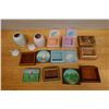 Image 2 : Haitian Wooden Hand-Painted Box, 8 Trinket Boxes & 2 Duck Jars, Misc Sizes