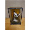 Image 2 : Japanese Geisha Figurine w/ Calligraphy in Glass Case 13" x 10.5" x 19"H