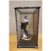 Image 7 : Japanese Geisha Figurine w/ Calligraphy in Glass Case 13" x 10.5" x 19"H