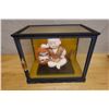 Image 2 : Japanese Boy Figurine w/ Daruma  in Glass Case 14" x 9" x 12.5"H