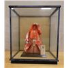 Image 1 : Japanese Noh Theater Doll  in Glass Case 14.5" x 11" x 16"H