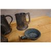 Image 5 : Qty 8 Metal Vessels: Stein, Mugs, Pan, etc Misc Sizes