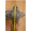 Image 11 : Ethiopian Metal Processional Cross w/ Engraved Jesus 14.5" x 22"