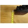 Image 8 : Indonesian Hardwood Box w/ Seated Man on Lid & Handles 6" x 2.5" x 7"H