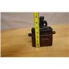 Image 9 : Indonesian Hardwood Box w/ Seated Man on Lid & Handles 6" x 2.5" x 7"H