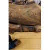 Image 10 : Indonesian Carved Tribal Horn 18" x 13" x 3"