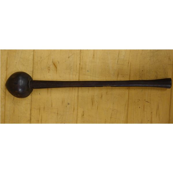 Fijian Wooden Throwing Club Circa 19th Century 3" Dia, 16"L