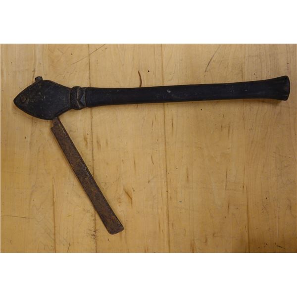 Vintage Tribal Metal Adze 17" x 10"