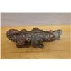 Image 2 : Ceramic Crocodile Sculpture 6.5" x 16" x 4"H