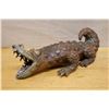 Image 4 : Ceramic Crocodile Sculpture 6.5" x 16" x 4"H