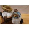 Image 3 : Couple w/ Baby on Horse Ceramic Sculpture on Stand by Rodo Padilla 11" x 7" x 9.5"H