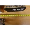 Image 13 : Qty 3 Figurines: Egyptian King Tut Bust, 3 Cat Welcome Statue & Zebra, Misc Sizes