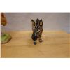 Image 9 : Qty 3 Figurines: Egyptian King Tut Bust, 3 Cat Welcome Statue & Zebra, Misc Sizes