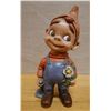 Image 1 : Smiling Ceramic Garden Gnome Figurine 4.5" x 13"H