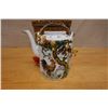 Image 2 : Chinese Tea Set w/ Porcelain Tea Pot & Woven Wicker Warming Basket, Misc Sizes (no lids)