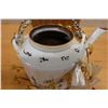 Image 5 : Chinese Tea Set w/ Porcelain Tea Pot & Woven Wicker Warming Basket, Misc Sizes (no lids)