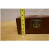Image 10 : Chinese Rosewood Jewelry Box w/ Metal Handles 9" x 6.5" x 4.5"H