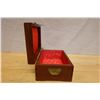 Image 6 : Chinese Rosewood Jewelry Box w/ Metal Handles 9" x 6.5" x 4.5"H