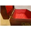 Image 7 : Chinese Rosewood Jewelry Box w/ Metal Handles 9" x 6.5" x 4.5"H