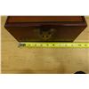 Image 8 : Chinese Rosewood Jewelry Box w/ Metal Handles 9" x 6.5" x 4.5"H