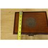 Image 9 : Chinese Rosewood Jewelry Box w/ Metal Handles 9" x 6.5" x 4.5"H