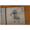 Image 4 : Qty 3 Chinese Tiles w/ Painted Figures Signed LR 5" x 5"