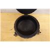 Image 3 : Round Container on 3 Legs w/ Hinged Lid 6.5" Dia, 4.5"H