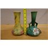 Image 10 : Qty 2 Roseville Pottery Vases from the Magnolia Pattern 7.5"H