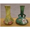 Image 1 : Qty 2 Roseville Pottery Vases from the Magnolia Pattern 7.5"H