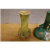 Image 2 : Qty 2 Roseville Pottery Vases from the Magnolia Pattern 7.5"H