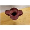 Image 5 : Van Briggle Yucca Leaf Pottery Vase w/ 2 Handles 6" x 13"H (chipped)