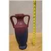 Image 8 : Van Briggle Yucca Leaf Pottery Vase w/ 2 Handles 6" x 13"H (chipped)