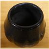 Image 2 : Santa Clara Pueblo Black Pottery Bowl Signed by Maria Popov 3.25" Dia, 4"H