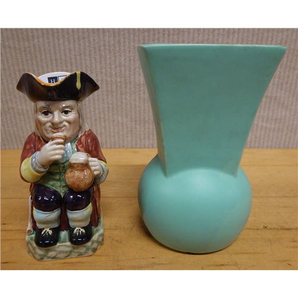 Toby Philpott Jug & Green Spring Vase, Misc Sizes