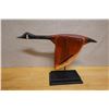 Image 4 : Carved Wooden Goose on Stand 21" x 14"H