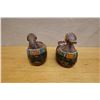 Image 4 : Qty 2 Wooden Beaded Duck Boxes 11" x 6"H