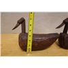 Image 10 : Qty 2 Carved Wooden Korean Wedding Ducks 10" x 7"H