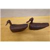 Image 2 : Qty 2 Carved Wooden Korean Wedding Ducks 10" x 7"H