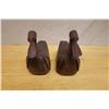 Image 3 : Qty 2 Carved Wooden Korean Wedding Ducks 10" x 7"H