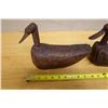 Image 9 : Qty 2 Carved Wooden Korean Wedding Ducks 10" x 7"H
