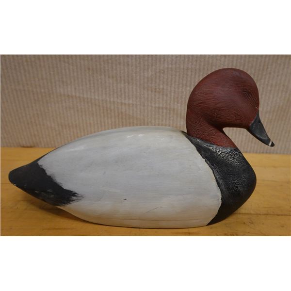 Wooden Canvasback Drake Duck Decoy 14" x 6.5"H