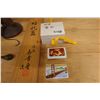 Image 5 : Set Japan Tea Ceremony Utensils: Tiered Lacquer Box, Wooden Stand, Plaque, Spoon, etc Misc Sizes