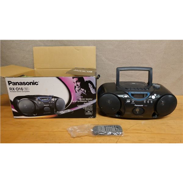 Panasonic RX-D16 Portable Stereo CD System w/ Remote in Box